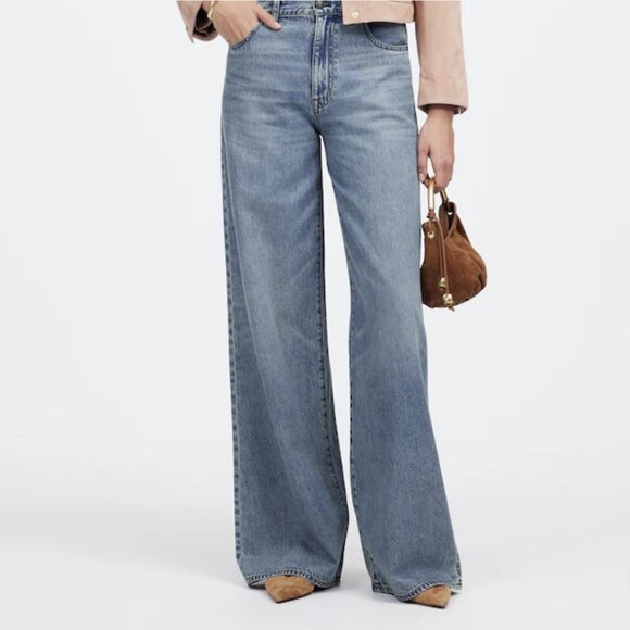 Madewell Perfect Vintage Superwide-Leg Jeans - Billings Wash - Picture 1 of 7